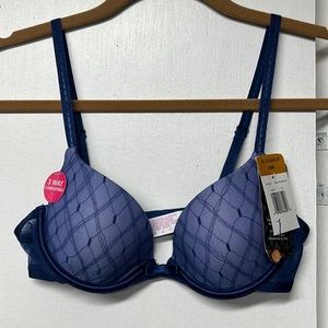 NWT Lily of France blue padded bra.